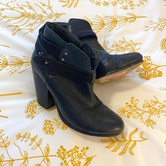 Anthropologie Rag & Bone Harrow navy ankle boots (37, 6.5) - Picture 2 of 12